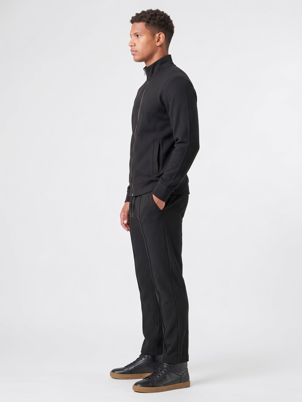 Survêtement Homme 2 Pièces Veste Jogging Montant Col - 5