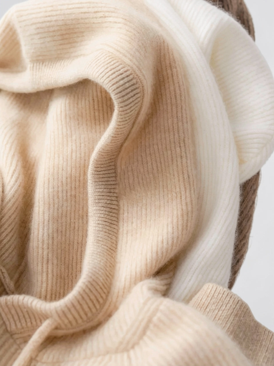 Sweat à Capuche Femme Cachemire Tricot Classique - 23