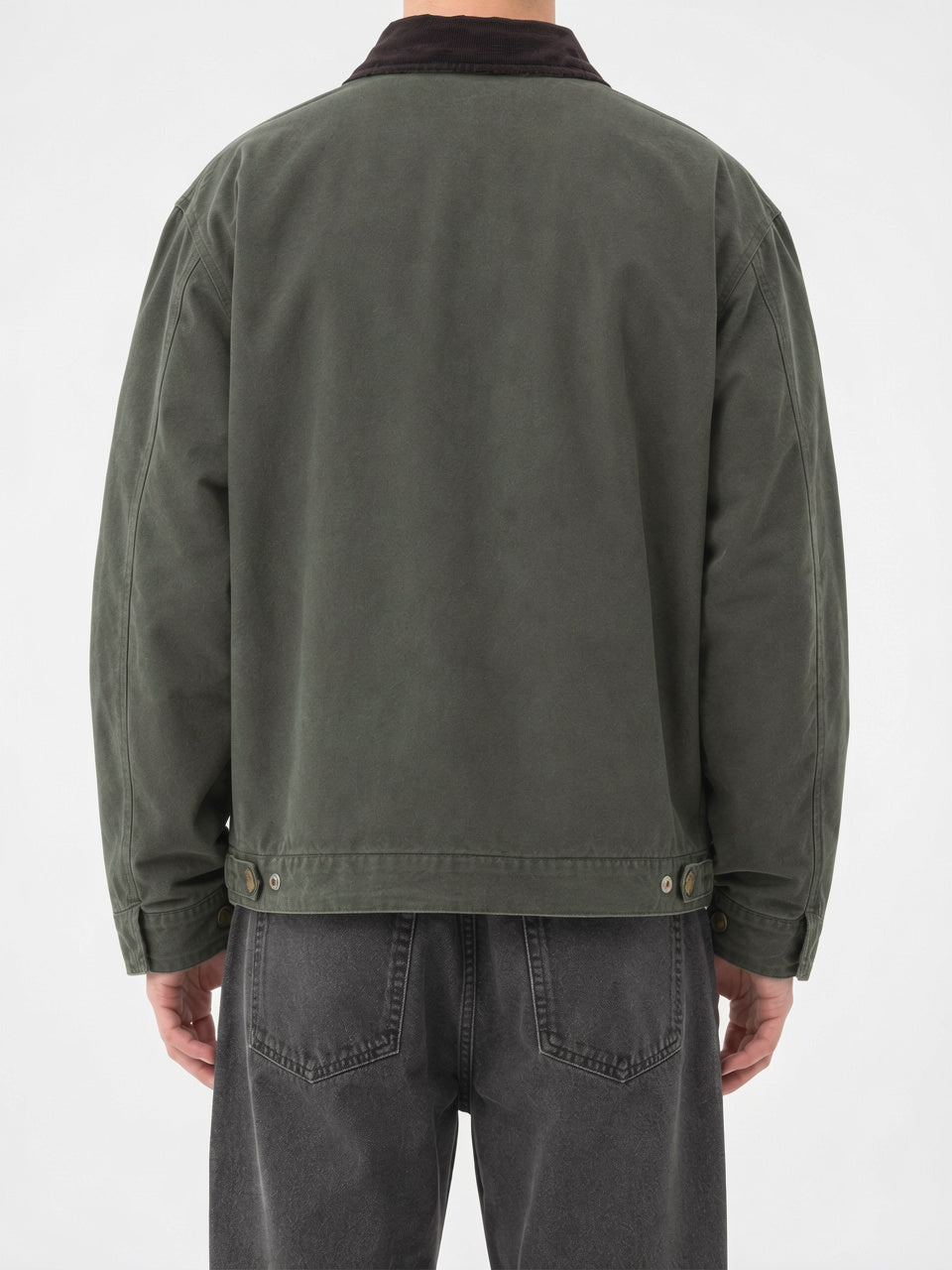 Veste Barn Toile Coton Homme Zippée Col Bouclette - 2