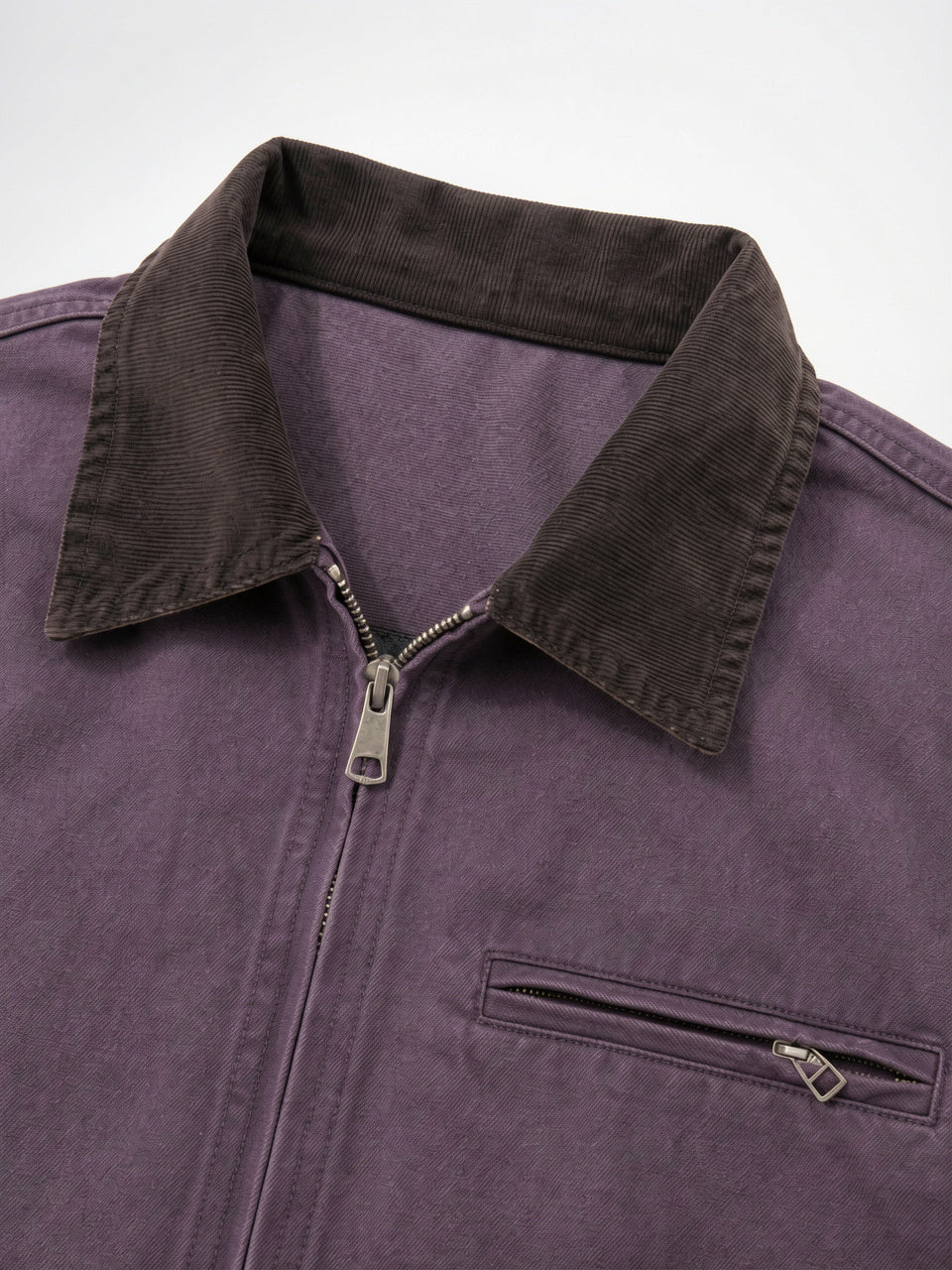 Veste Barn Toile Coton Homme Zippée Col Bouclette - 7