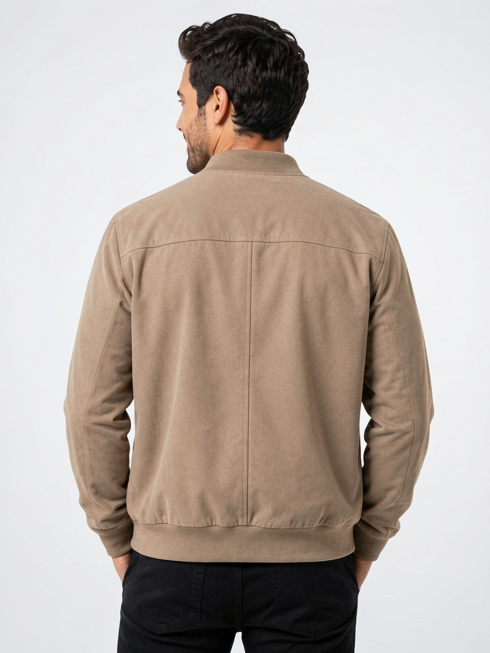 Veste Bomber Léger Homme Zippée Col Côtelé Quotidien - 15