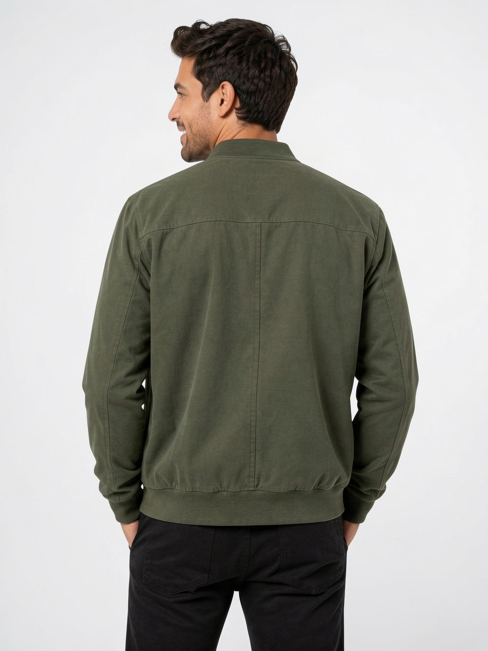 Veste Bomber Léger Homme Zippée Col Côtelé Quotidien - 18
