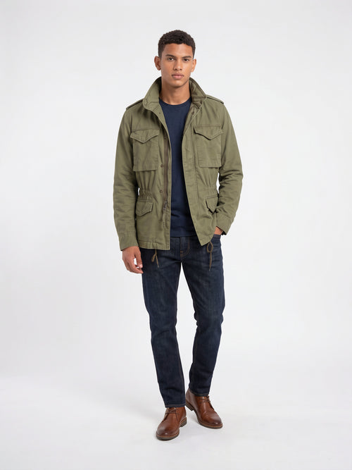 Veste Cargo Homme Vintage Militaire Col Montant - 2