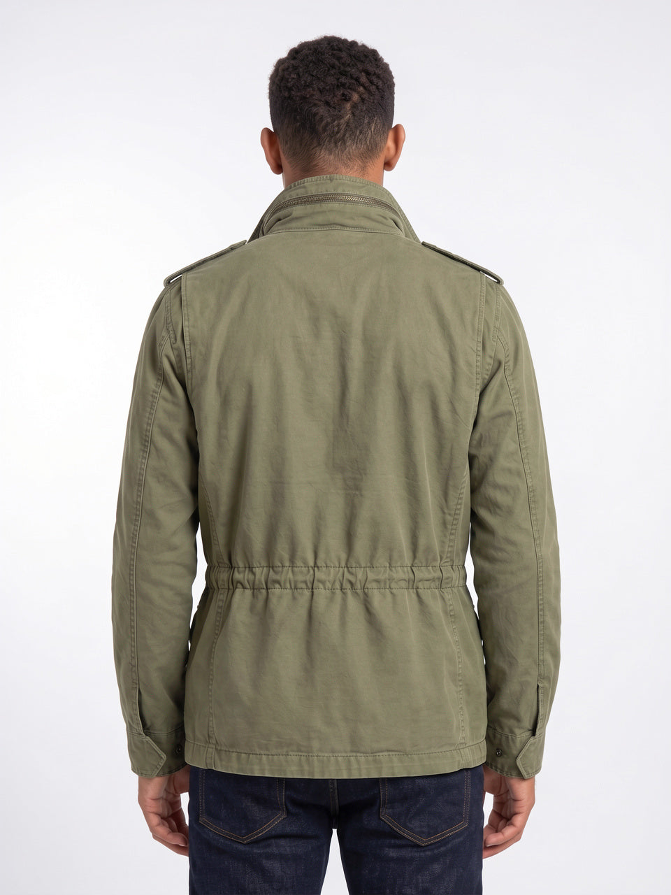 Veste Cargo Homme Vintage Militaire Col Montant - 4