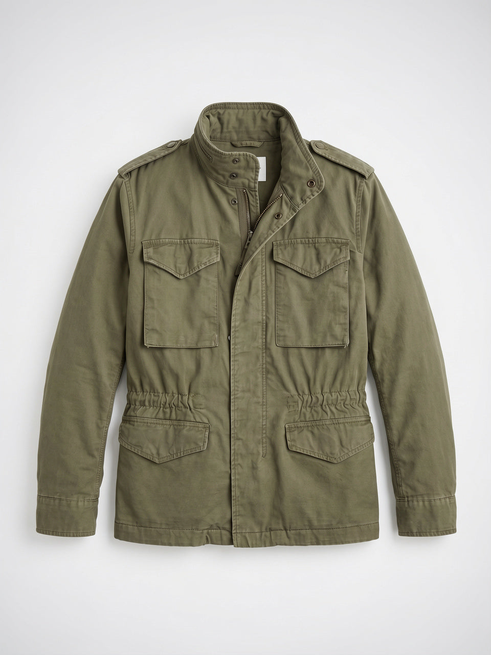 Veste Cargo Homme Vintage Militaire Col Montant - 6