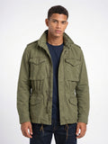 Veste Cargo Homme Vintage Militaire Col Montant - Vert S