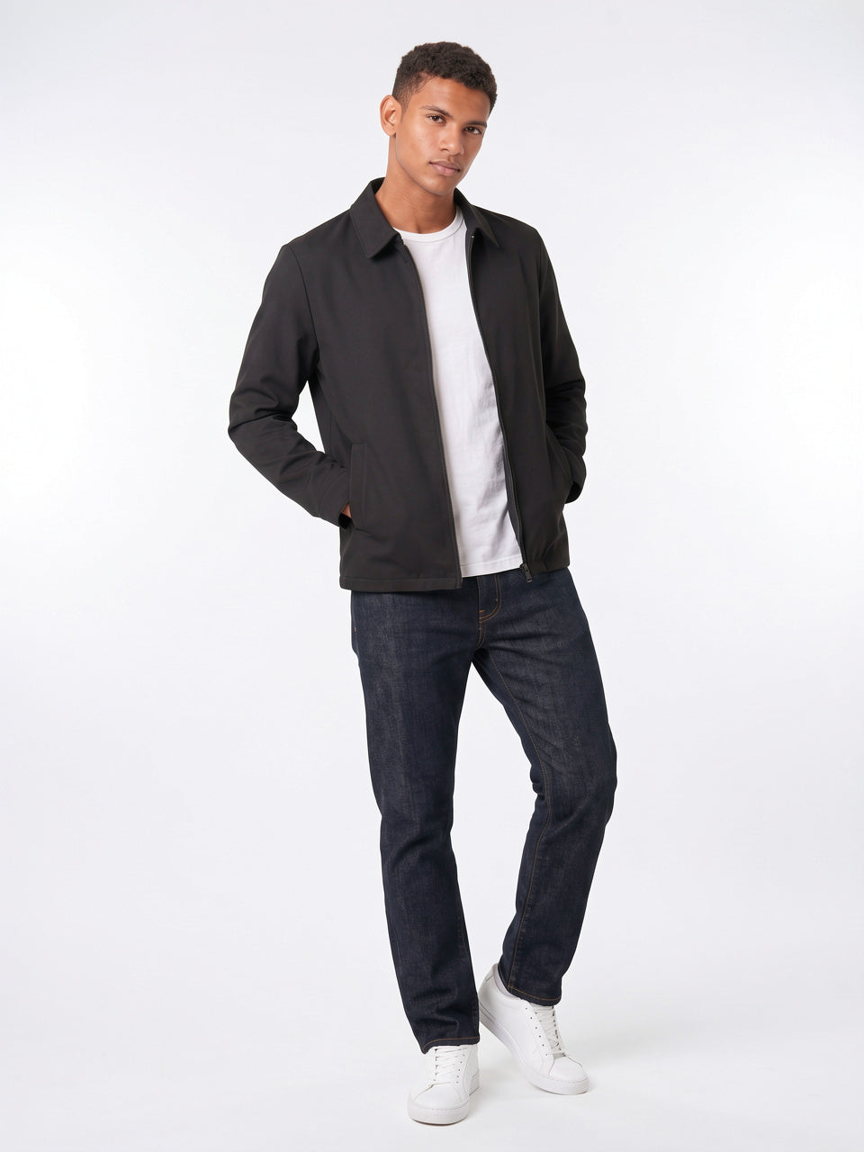 Veste Homme Coupe-Vent Zippée Légère Polyester - 2