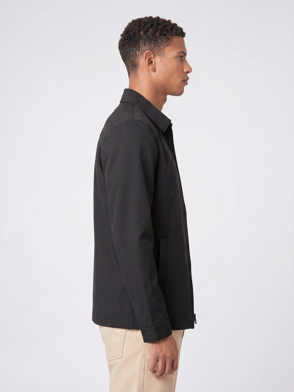 Veste Homme Coupe-Vent Zippée Légère Polyester - 4