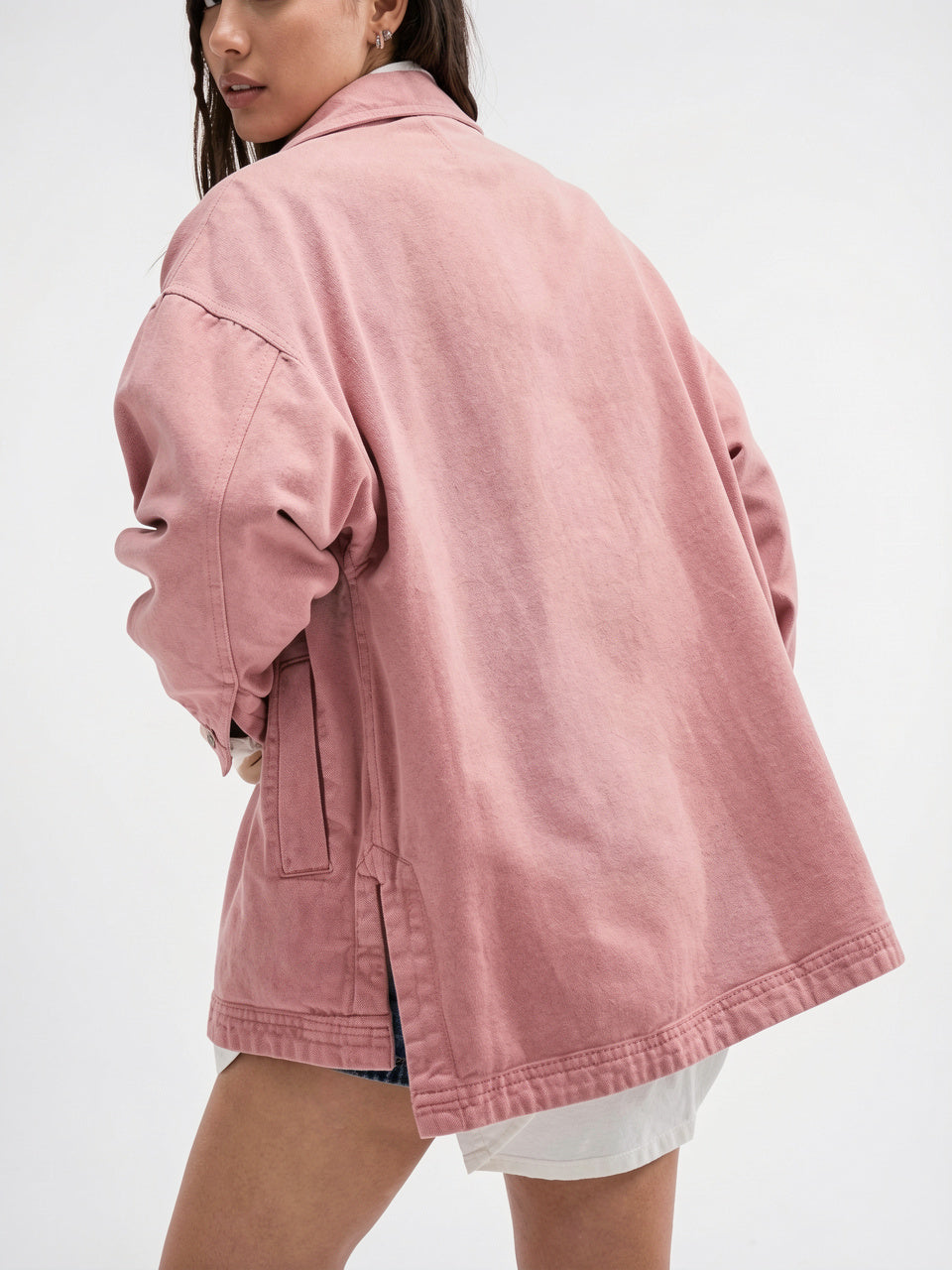 Veste Jean Denim Délavée Oversize Femme - 15