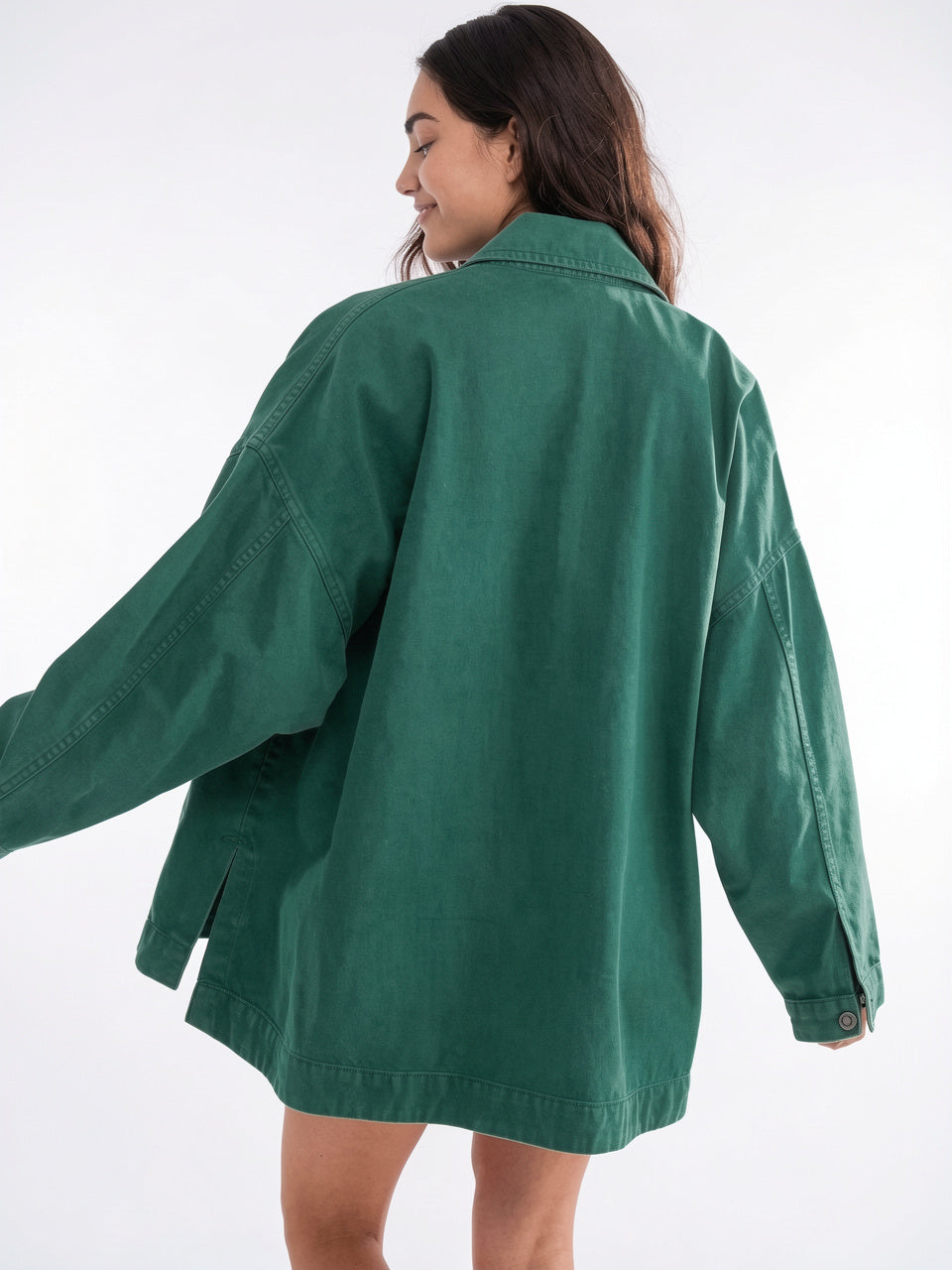 Veste Jean Denim Délavée Oversize Femme - 19