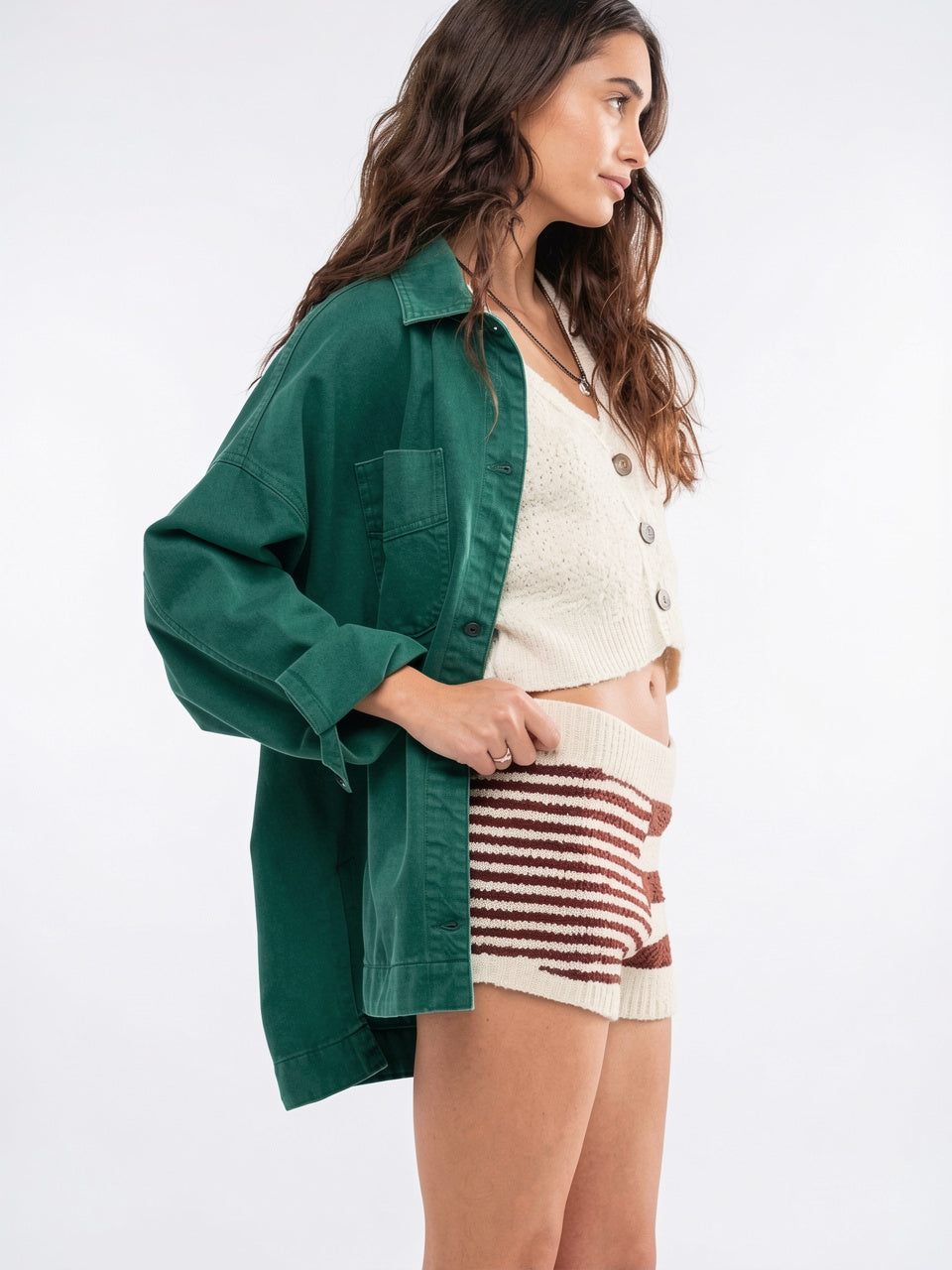 Veste Jean Denim Délavée Oversize Femme - 20