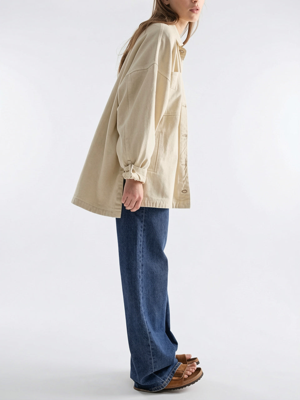 Veste Jean Denim Délavée Oversize Femme - 25