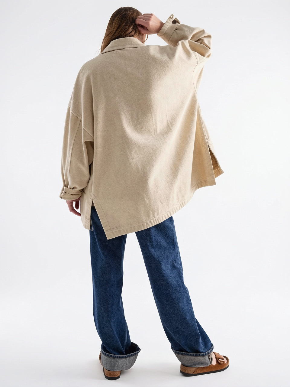 Veste Jean Denim Délavée Oversize Femme - 27