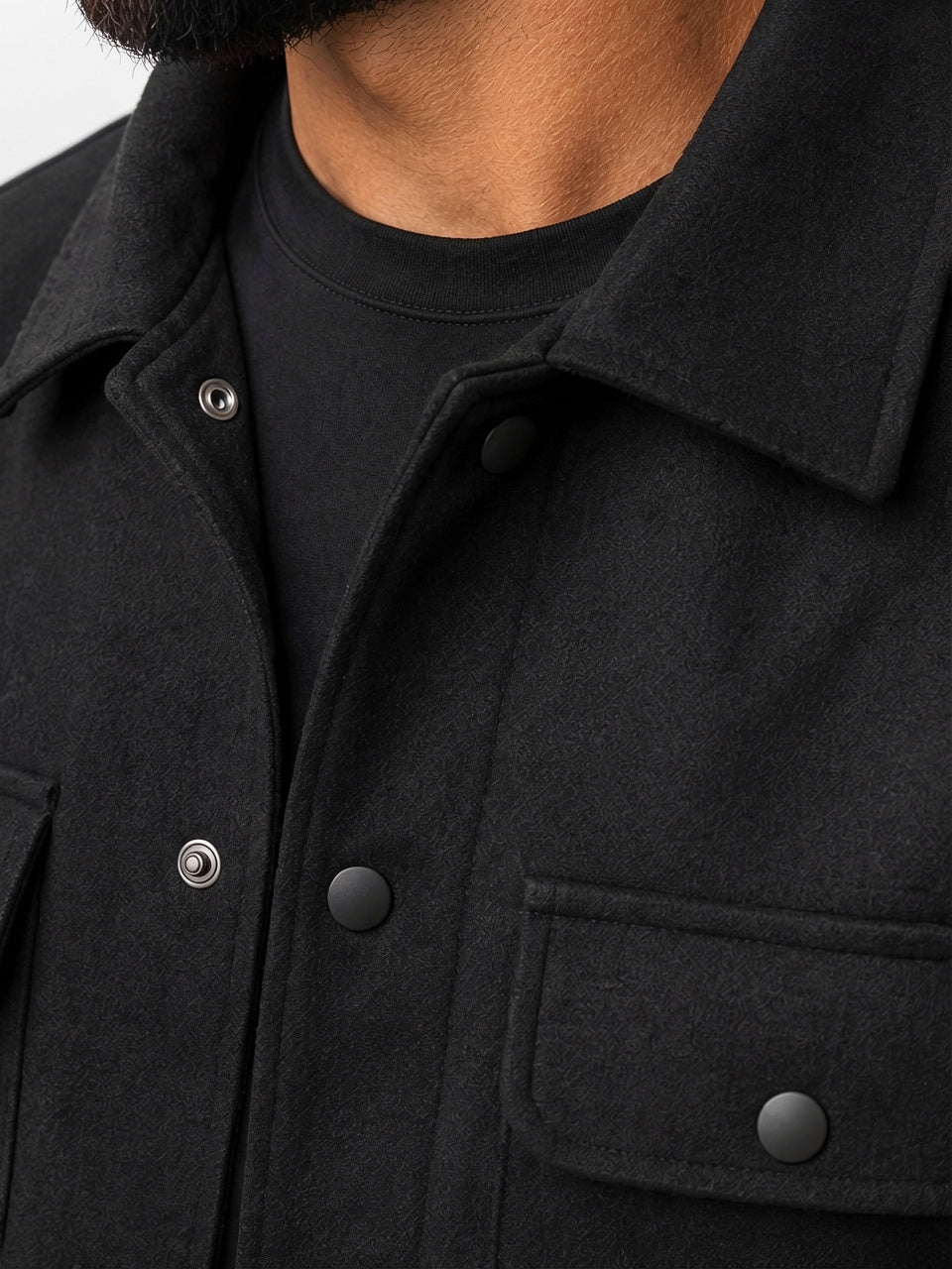 Veste Poche Surchemise Homme Poches Col Décontractée - 3